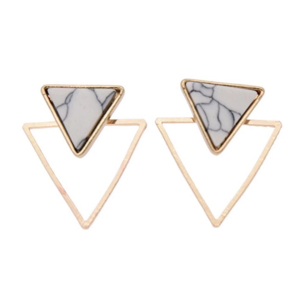 NEW!๐๐๐GEOMETRIC MODERN TRIANGLES!๐๐๐MARBLED - Picture 1 of 8